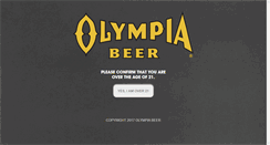 Desktop Screenshot of olympia-beer.com